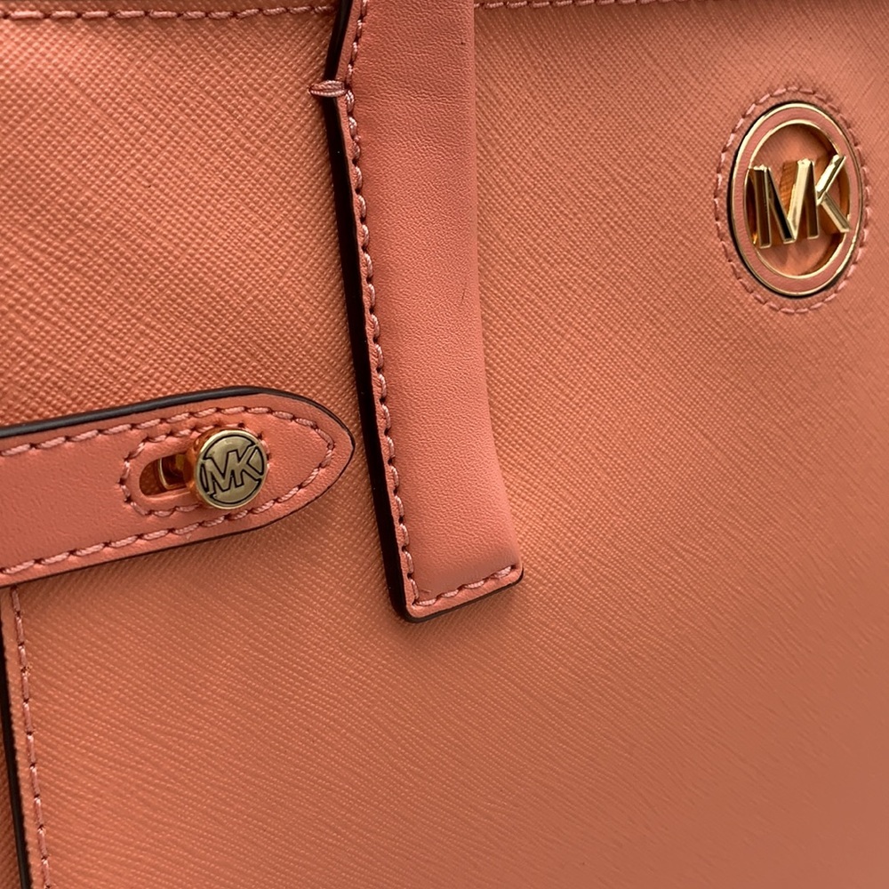 MICHAEL KORS CARMEN LARGE NORTH SOUTH TOTE SHERBERT COLOR - Picture 5 of 16